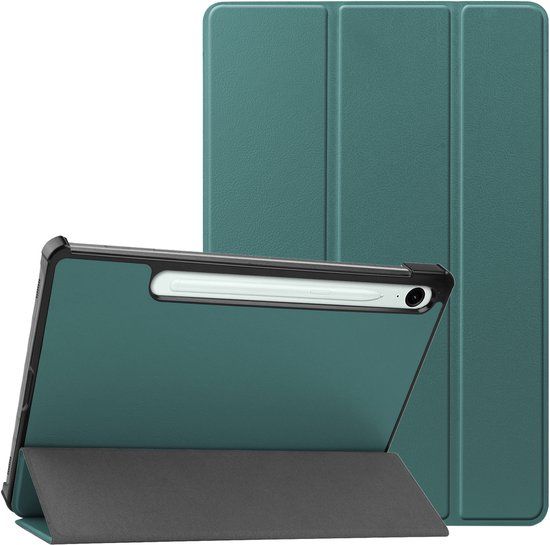 imoshion Tablet Hoes - Geschikt voor Samsung Galaxy Tab S10 FE Plus - Trifold Bookcase - Donkergroen