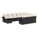 vidaXL 11-delige loungeset met kussens, polyrattan, zwart