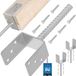KOTARBAU® 2 stuks Paalhouder Beton, Verzinkt Staal, 91 mm, Zilver