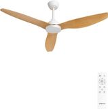 Create - Plafondventilator WIND BALANCE 40W Ø132 cm Wit / Licht hout