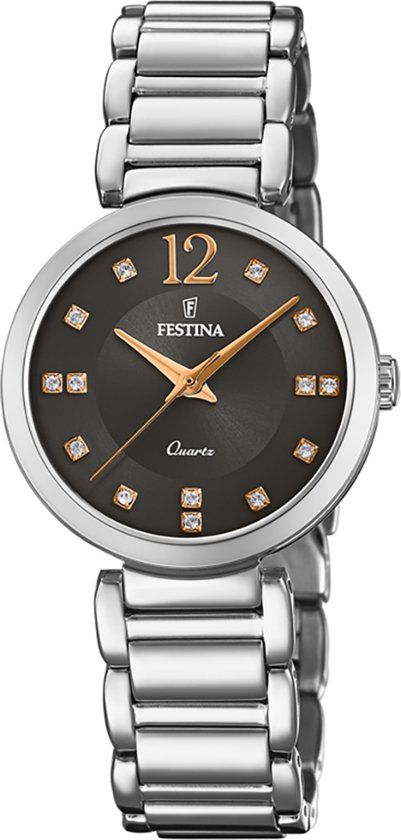 Festina F20212/4 Dames Horloge - Staal - Zilverkleurig - 30.5mm