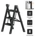 StarTech Multifunctionele, opvouwbare ladder - 3-delige huishoudladder - Opklapbaar trappetje - Zwart