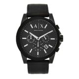 Armani Exchange Horloge voor heren, Chronograaf uurwerk, Roestvrij stalen horloge met een kastmaat van 45mm