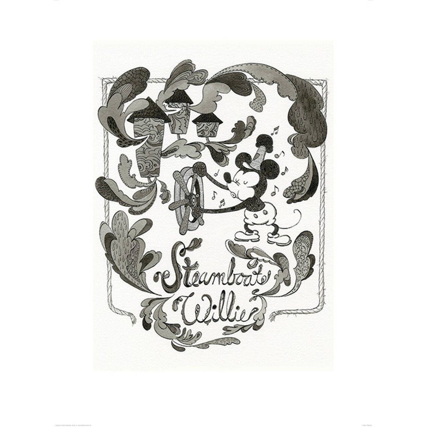 Pyramid Mickey Mouse Steamboat Willie Steam Kunstdruk 60x80cm - Papier - 5050293169903