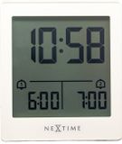 NeXtime Édition numérique Réveil de table 7,7x8,9x3 cm - RCC - Température - Blanc - ABS