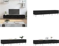 vidaXL Tv-meubel 150x36x30 cm bewerkt hout zwart