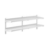 Royal Catering Wandrek van roestvrij staal - 2 planken - 40 x 160 cm