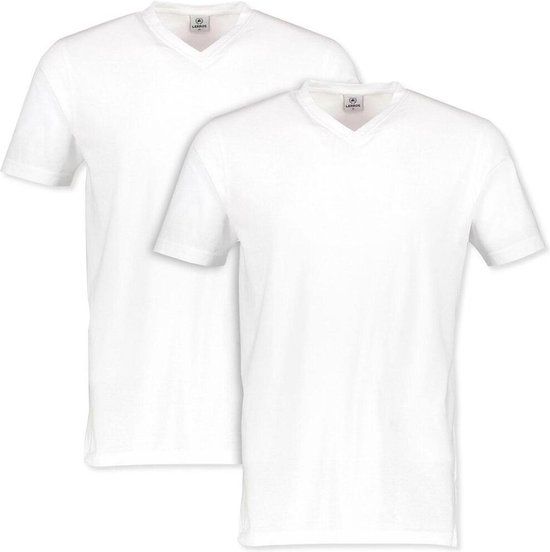 Lerros T-shirt V-hals 2-pack 2003115 Wit 3XL
