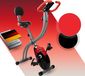 Fjoerdesports Fietscomputer voor senioren, inklapbare fietstraining, hometrainer, fitnessfiets met LCD-display, inclusief hartslagmeter, 8 weerstandsniveaus