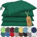 NatureMark Zitkussen stoelkussen met linten 40x40cm set van 4 donkergroen
