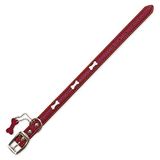 Arquivet Bones Leren Halsband Rood | 30cm x 15mm