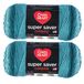 Red Heart Super Saver Jumbo Deep Teal Ombre Garen - 2 stuks van 283 g/10 oz - Acryl - 4 Medium (kamgaren) - 400 meter - Breien/haken