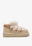 D.Franklin Vrouwen enkelboots met fur Nordic Low Beige