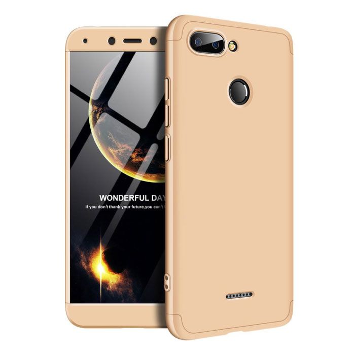 Stuff Certified Xiaomi Redmi 6A Full Cover - 360° Body Hoesje Case + Screenprotector Goud