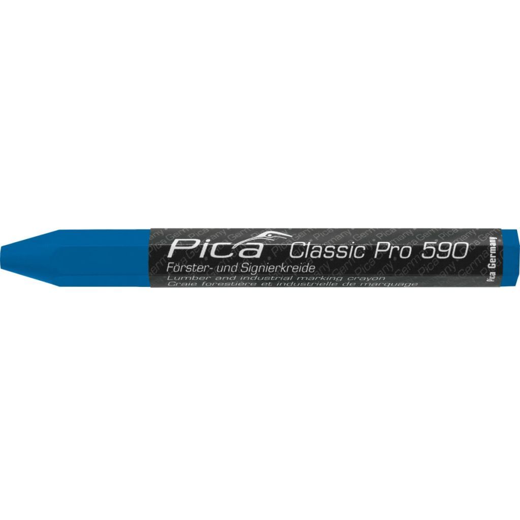 Pica Panda Pica Houtmarkeringskrijtjes Classic Pro 590 blauw 12x120 mm 12 st