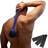 baKblade Back Shaver Elite Plus - Rug Scheerapparaat voor Mannen - 3 Scheermesjes en Scrub - Zwart