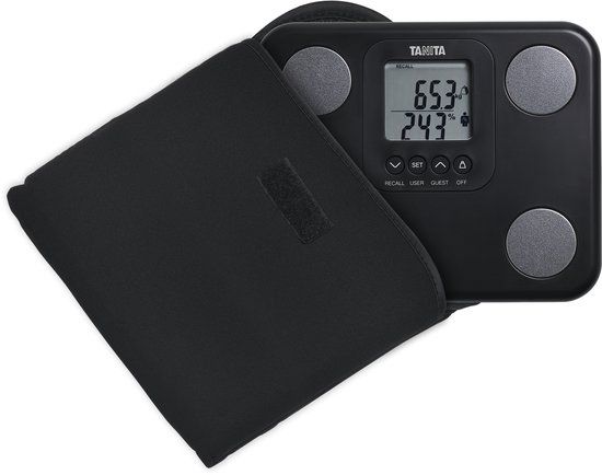 Tanita BC-730 - Lichaamsanalyse weegschaal - Zwart - Compact formaat - inclusief Reistasje - ideaal voor op vakantie