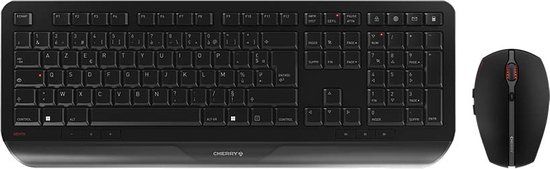 CHERRY GENTIX DESKTOP - Draadloos FRANS AZERTY Toetsenbord met Muis - Zwart