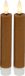 Countryfield Led dinerkaarsen - 2x stuks - cognac bruin - H15cm - met afstandsbediening