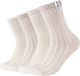 s.Oliver Unisex Hygge Rib Socks, 4-pack, Offwhite Melange, Maat 39-42