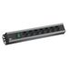 Bachmann stekkerdoos 7x beschermend contact, schakelaar, 19-inch rack compatibel, 2 m