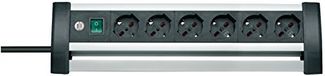 Brennenstuhl Alu-Office-Line Meervoudige stekkerdoos 6 stopcontacten 3 m