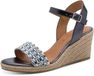 Tamaris - Dames - Sandalen - Blauw - Maat 40