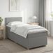 vidaXL Lit plateforme avec matelas, gris clair, 100 x 200 cm