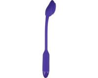 You2Toys AFE-Zone Massager - zachte vibrator met zeven vibratiemodi, massagestaaf met borstel voor intensieve stimulatie, paars