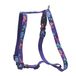 CHAPUIS SELLERIE Verstelbare nylon hondenharnas/riem met poten paars 20 mm - x 50-70 cm maat L