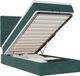 vidaXL lit plateforme avec matelas et LED 90x190cm velours vert foncé