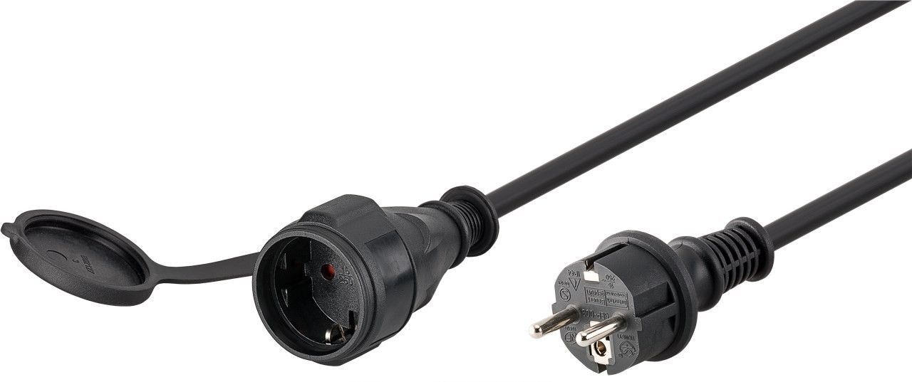 Goobay 71475 - Stekkerdoos - 10m - Zwart - IP44