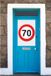 Bellatio Decorations 70 jaar verjaardag deur en raam versiering poster - 59 x 84 cm - leeftijd feestartikelen - Stopbord
