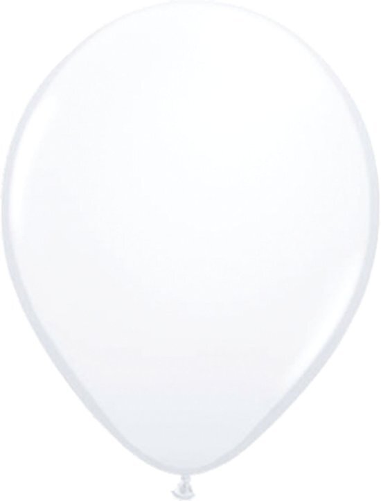 Folat Ballonnen Metallic Wit 100 stuks