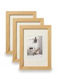 walther design Home HO824H3 Fotolijsten, naturel, 18 x 24 cm, houten frame, verpakking van 3