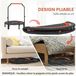 Trampoline de fitness pour adultes - Trampoline de gymnastique - Poignée réglable - Pliable - 28 ressorts - Ø 102 cm - Noir/Rouge