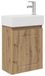Meuble de salle de bain en chêne artisanal avec robinet 45,5 x 22,5 x 84 cm
