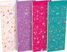 Oxford Floral softcover notitieblok, 80 vel, gelijnd, 4 designs, 10 stuks
