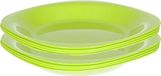 Plasticforte Bordjes - 8 stuks - Dia 21 cm - Limegroen - Kunststof