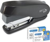 Rapesco 1466 ECO Luna Less Effort Nietmachine met 2000 Nietjes, Zwart