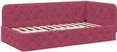 vidaXL Hoekbedframe Wijnrood 90 x 200 cm Fluweel