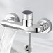 Unyqoos® Robinet de bain moderne avec bec cascade et bouton rotatif pour montage mural