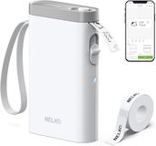 Nelko Label Maker Machine with Tape, P21 Bluetooth Label Printer, Wireless Mini Label Makers with Multiple Templates for Organizing Office Home, White