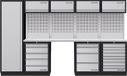 Kraftwerk Werkplaatssysteem 3.320 x 488 x 2.000 mm Zwart/Grijs Metaal/Staal