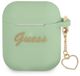 Guess Heart Silicone Case - Geschikt voor Apple Airpods 1 & 2 - Vert