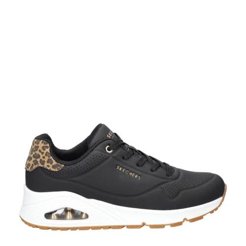 Skechers Uno Jungle Night sneakers zwart/panter