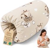 Totsy baby ASE Spolka Akcyjna Borstvoedingskussen Voedingskussen Armkussen Baby - 20 cm Reis Onderweg Positioneringskussen Zachte Katoen Afneembare Hoes Moeder Kind Stillmuff Oeko-Tex Giraffen