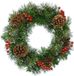 Everlands Kerstkrans/dennenkrans groen met versiering 50 cm