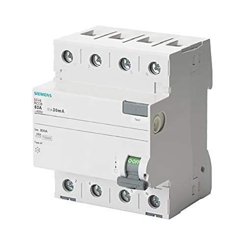 Siemens 5SV - stroomonderbreker 5SV clase-ac 4-polig 25 A 30 mA 70 mm