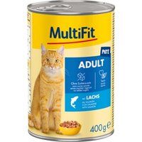 MultiFit nat kattenvoer Adult, Paté, Zalm 6x400 g